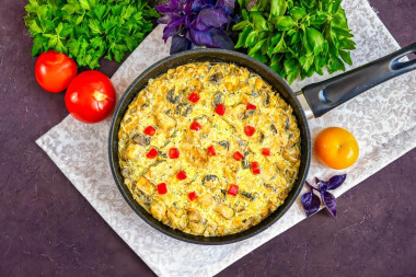 Мясо в сливочном соусе с грибами