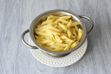Тимбаль из баклажанов с макаронами и фаршем