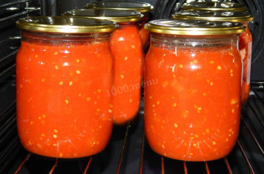 Томатный сок через мясорубку на зиму