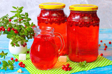 Компот из брусники на зиму