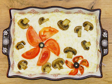 Куриное мясо по французски из курицы с грибами в духовке