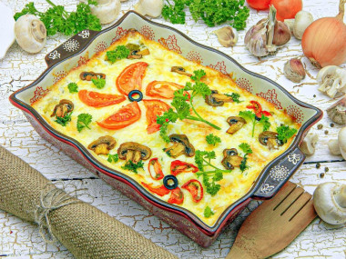 Куриное мясо по французски из курицы с грибами в духовке
