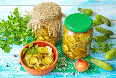 Огурцы пикули на зиму с горчицей и куркумой